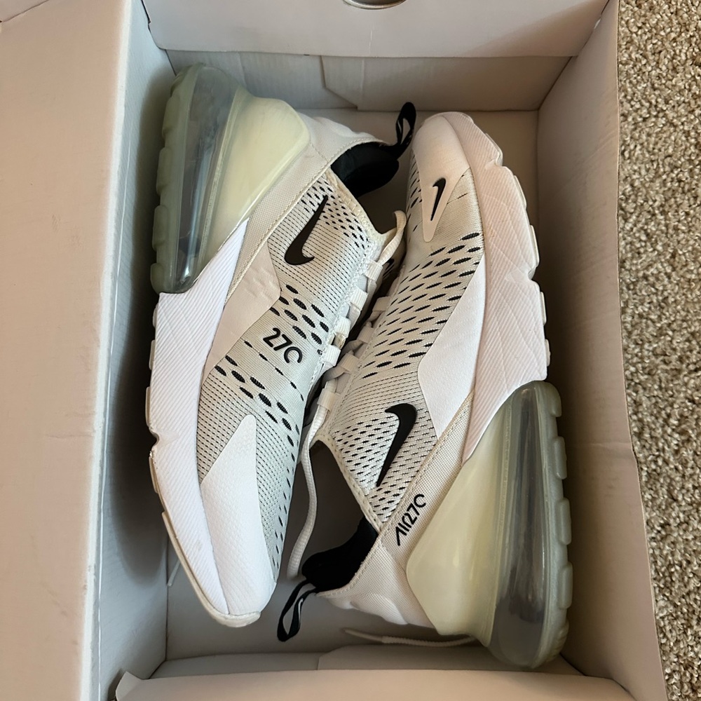 Nike Air Max 270 White and Black Sneakers